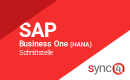 SAP Business One (HANA) Schnittstelle mit sync4® Logo