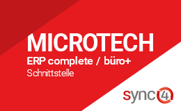 Microtech büro+ / ERP-complete Schnittstelle mit sync4® Logo